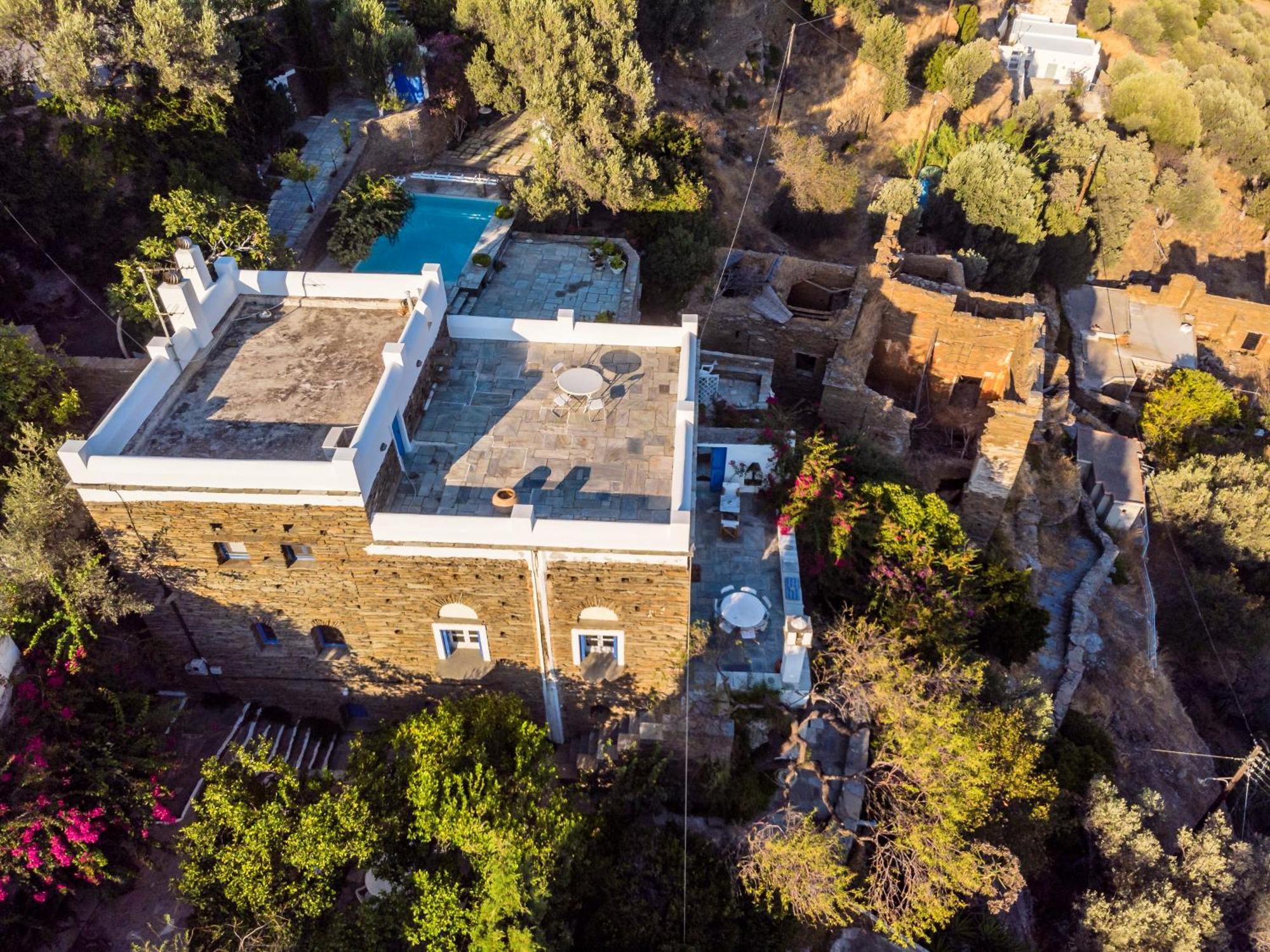 Anezas Mansion Stone-Built Traditional Villa Khónias エクステリア 写真
